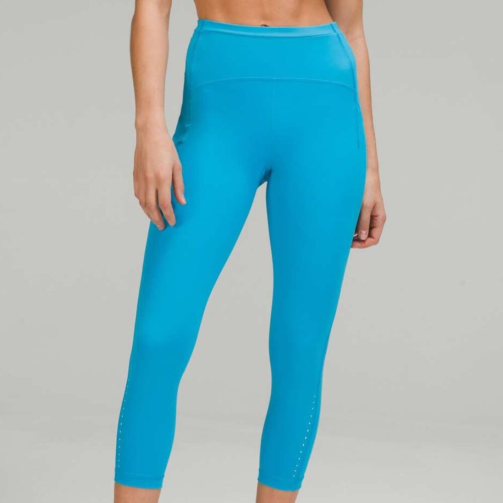 Lululemon Swift Speed High-Rise Crop 23" Turquoise Tide Size 4 NWOT